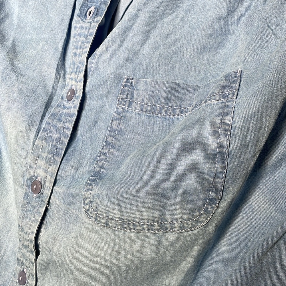 Japna Soft Denim Short Sleeve Button Up - Picture 5 of 6